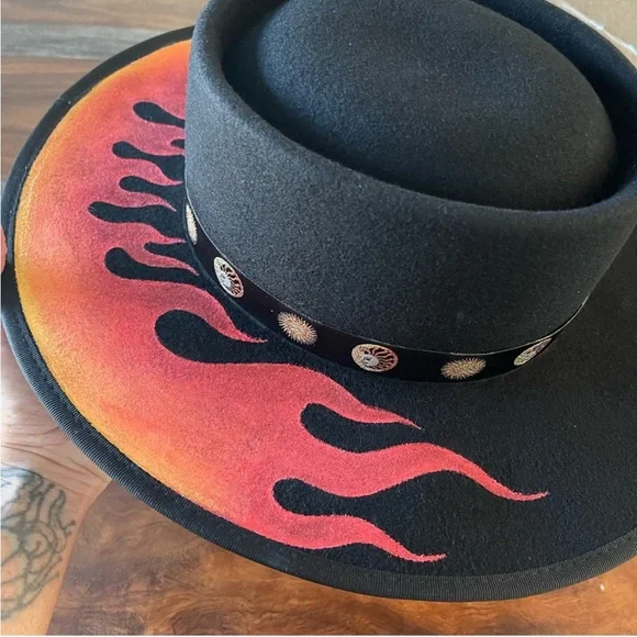 NEW NWT Rare Luna Bloom Wool Hat Wide Brim Ozzy display picture 1